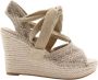 GUESS Bruin Tinten Halona Espadrilles Met Sleehak Dames Beige - Thumbnail 2