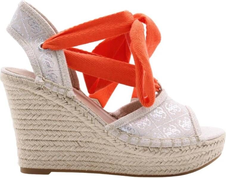 Guess Teenslippers van leer met labeldetail model 'MIRY' - Foto 7