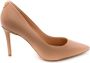 Guess Leren Stiletto Pumps met Logo Plaque Beige Dames - Thumbnail 1