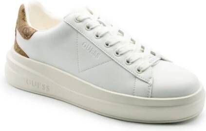 Guess Wit en beige PU sneakers White Heren