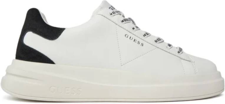 Guess Witte Leren Sneakers Elba White Dames