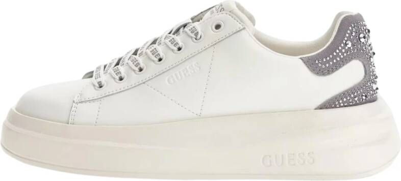Guess Witte Leren Sneakers met Studs White Dames