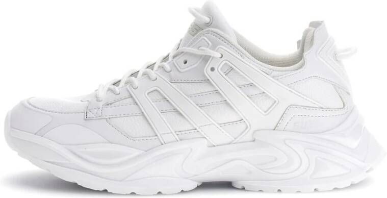 Guess Witte Leren Sneakers Ronde Neus