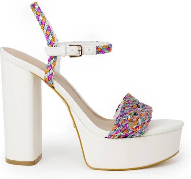 Guess Gekleurde Blokhak Sandalen voor Dames Multicolor