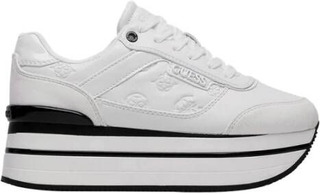 Guess Witte Platform Sneakers voor Vrouwen White Dames