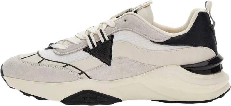 Guess Witte Runner Sneakers Leder Mix