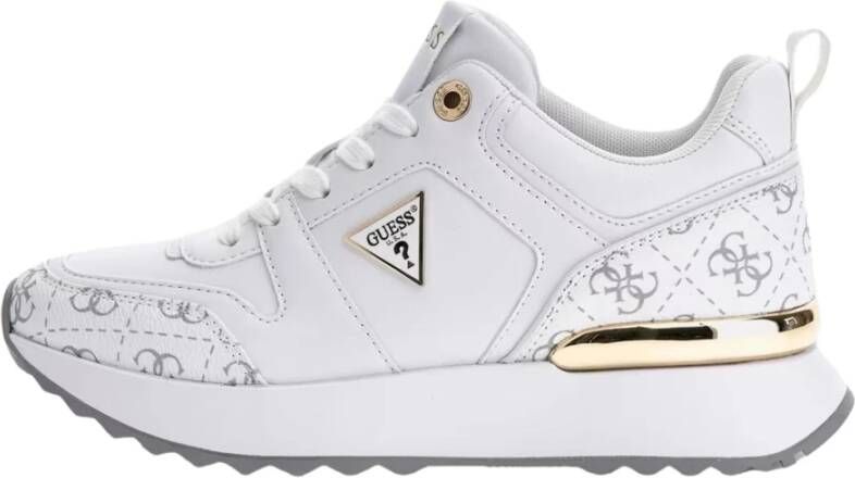 Guess Stijlvolle Keriem Sneaker voor Mannen White Dames