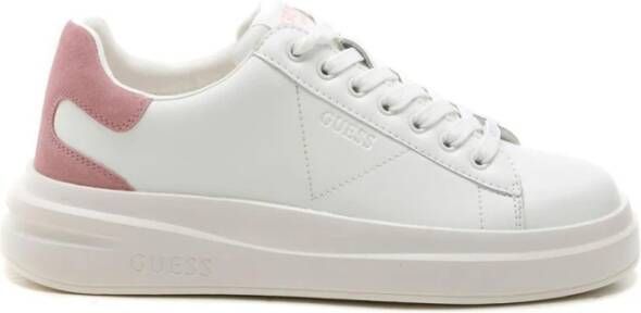 Guess Witte Leren Sneakers Model: Elbina White Dames