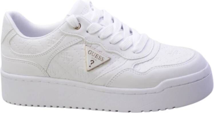 Guess Witte vegan sneakers met Peony-logo