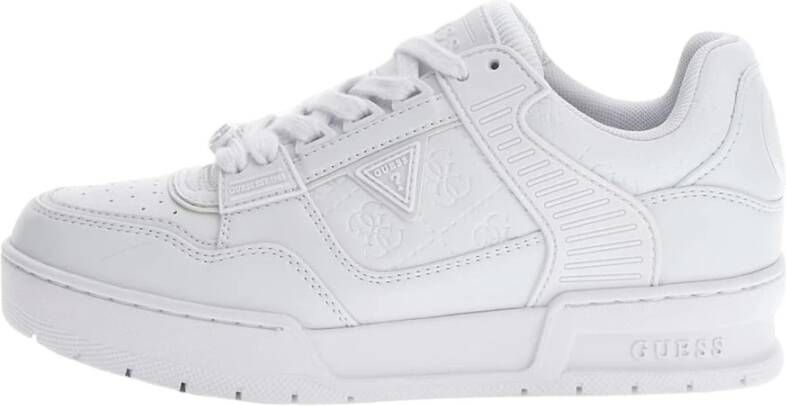 Guess Witte Veterschoenen met Rubberen Zool White Dames