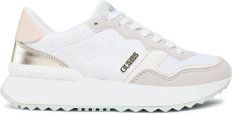 Guess Witte Vetersneakers voor Vrouwen Wit Dames