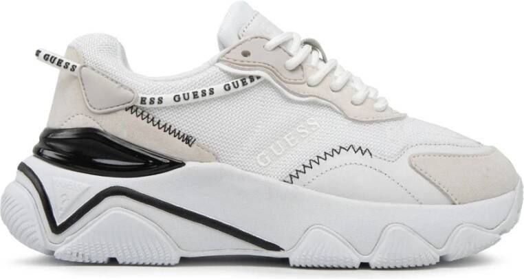 Guess Witte Vetersneakers voor Vrouwen Wit Dames