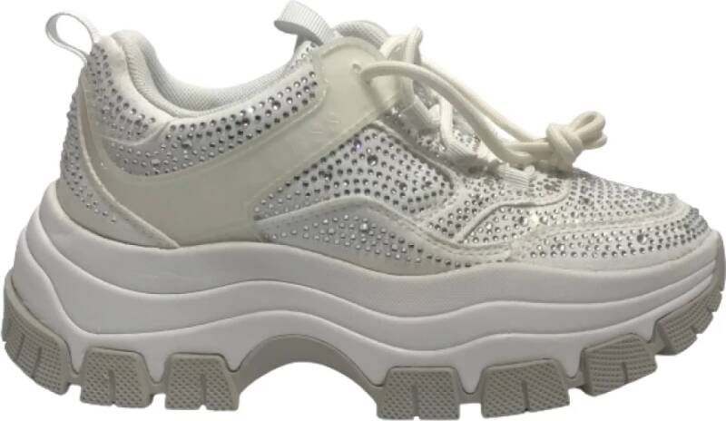 Guess Fl7Cmrfal12 Sneaker Wit Bruin 6cm Platform Meerkleurig Dames - Foto 7