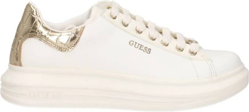 Guess Minimalistische Sneaker met Verhoogde Zool en Kokos Laminaat White Dames - Foto 8