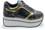 Guess Zwarte en bruine PU-schoenen voor dames met gouden details Black Dames - Thumbnail 9