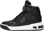 Guess Zwarte Hoge Sneakers van Synthetisch Leer voor Dames Zwart Dames - Thumbnail 12