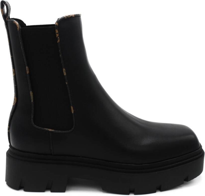Guess Zwarte Laarzen met Leren en Stoffen Voering Black Dames - Foto 4