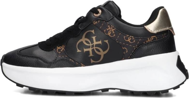 Guess Zwarte Lage Sneakers Luckei Black Dames