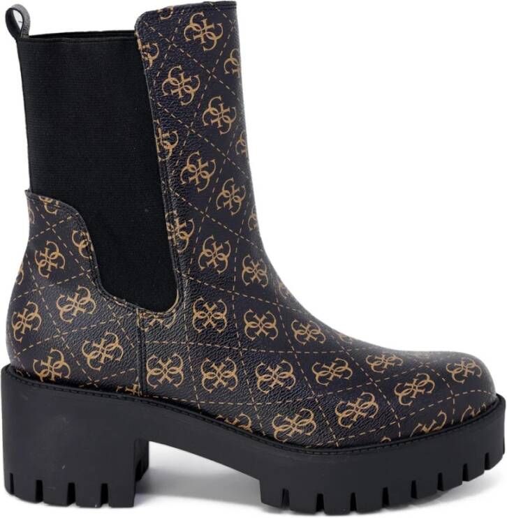 Guess Zwarte Leren Dameslaarzen Black Dames