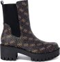 Guess Leren Enkellaarzen met 4G Logos en Metalen Logo Black Dames - Thumbnail 2