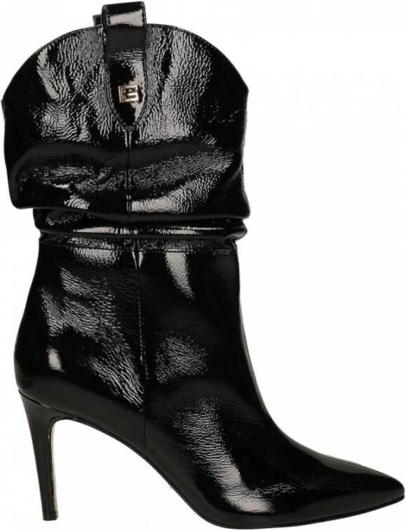 Guess Zwarte Leren Laarzen Benisa Black Dames