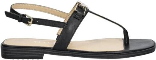 Guess Zwarte Leren Sandalen Elegante Stijl