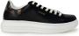 Guess Dames Sneakers Vibo van leer zwart bruin Wit Dames - Thumbnail 2