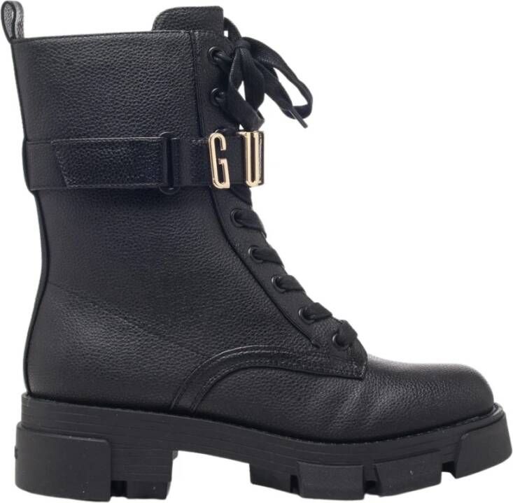 Guess Anfibio Leren Laars met Carrarmato-zool Black Dames - Foto 7