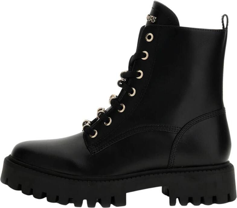 Guess Zwarte platte schoenen Fiona stijl