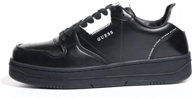 Guess Zwarte PU Leren Sneakers Black Heren