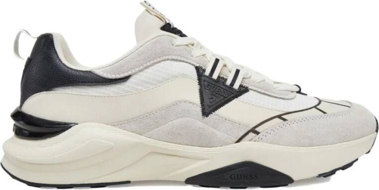 Guess Zwarte PU Leren Sneakers Geplakt Logo