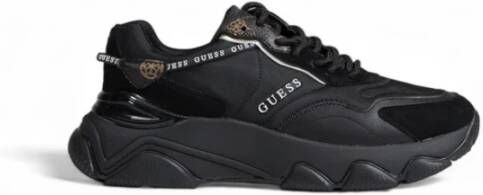 Guess Lichtgewicht zwarte sneaker van mesh en suède Black Dames - Foto 6