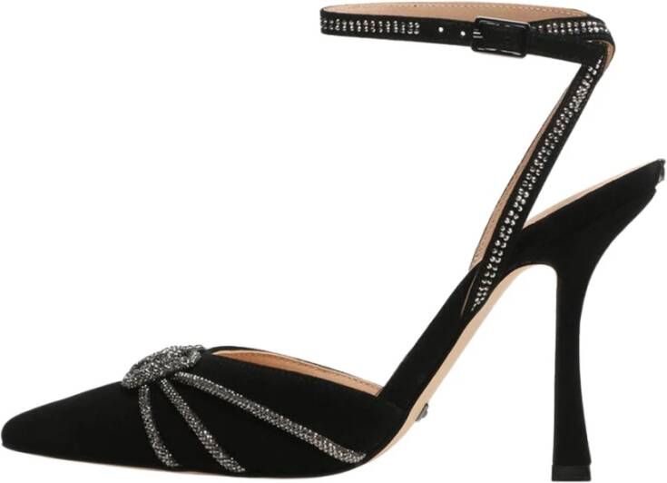 Guess Zwarte Satijnen Sandalen met Puntige Neus en 9 7 cm Hak Black Dames - Foto 4