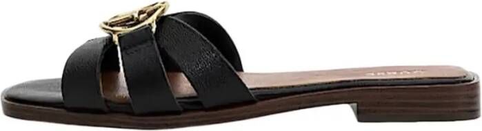 Guess Slippers van leer met labeldetail model 'SYMO' - Foto 2