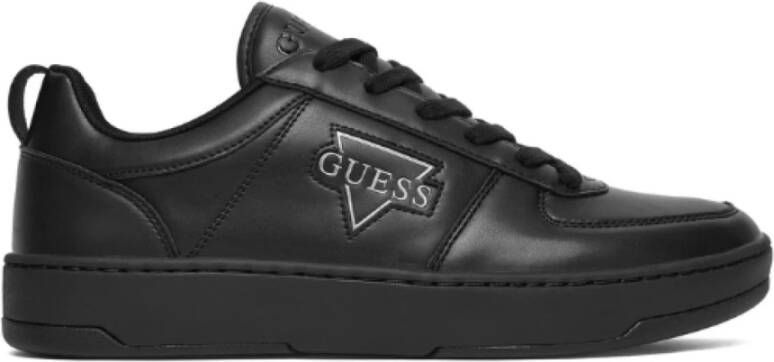 Guess Zwarte Sneakers Sportieve Stijl Ronde Neus