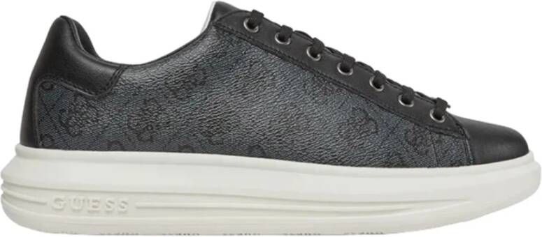 Guess Zwarte Sportieve Synthetische Sneakers Black Heren