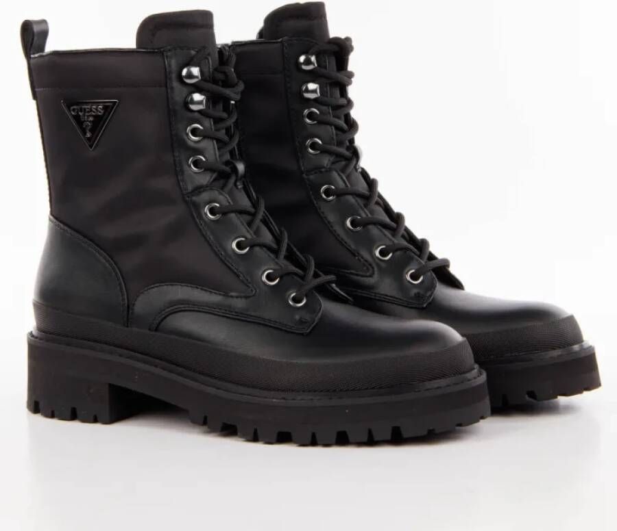 Guess Zwarte Synthetische Ranger Bada Enkellaars