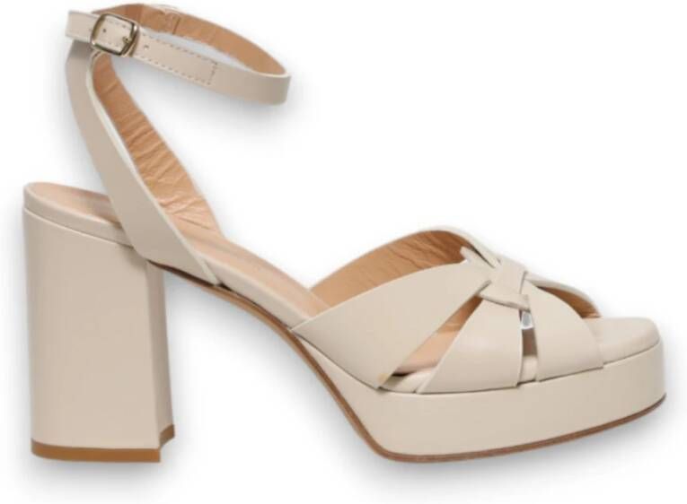 Guglielmo Rotta Beige Plateau Sandalen Ss24 Beige Dames
