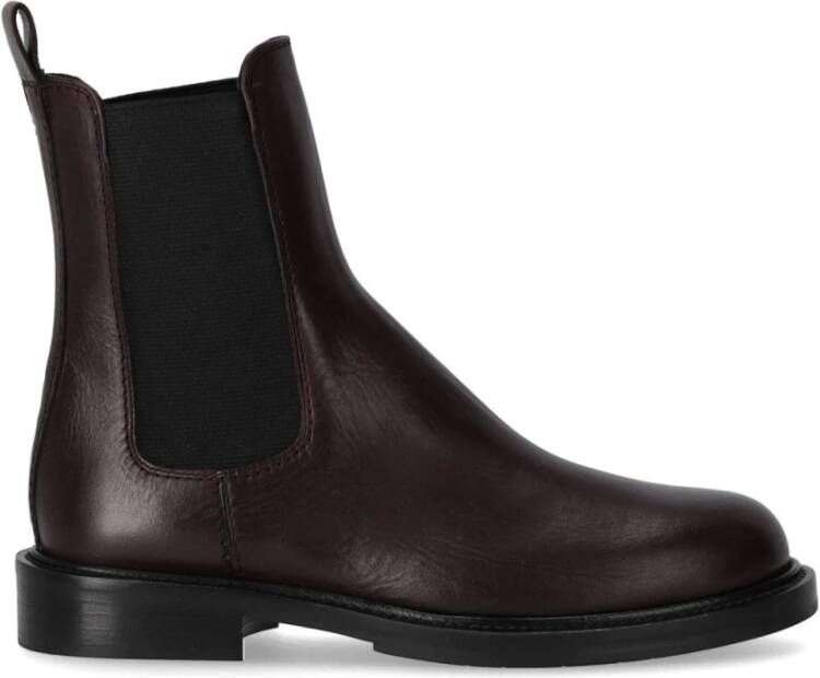 Guglielmo Rotta Bordeaux Chelsea Boots met Zwarte Elastiek Red Dames