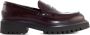 Guglielmo Rotta Bourgondische Leren Loafers met Maskerdetail Red Dames - Thumbnail 1