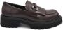 Guglielmo Rotta Bruine leren loafer met rubberen zool - Thumbnail 1