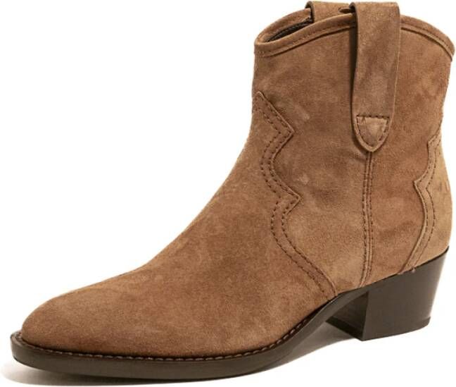 Guglielmo Rotta Damesschoenen Cannes Velour Hazelnoot Aw23 Brown Dames