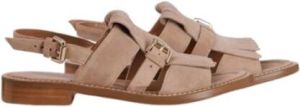 Guglielmo Rotta Flat Sandals Quaisha Velour Sand Beige Dames