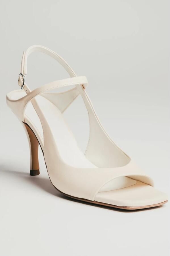 Guglielmo Rotta Dames Beige Italiaans Leren Sandalen met Stabiele Naaldhak ER00119715 - Foto 6