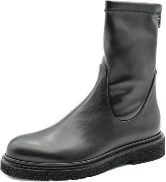 Guglielmo Rotta Zwarte leren enkellaarsjes - Foto 2