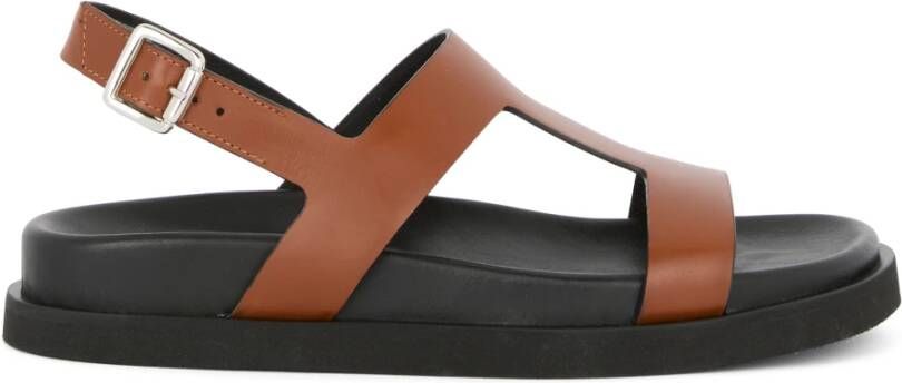 Guglielmo Rotta Thea leren sandalen met gekruiste bandjes
