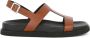 Guglielmo Rotta Thea leren sandalen met gekruiste bandjes - Thumbnail 1