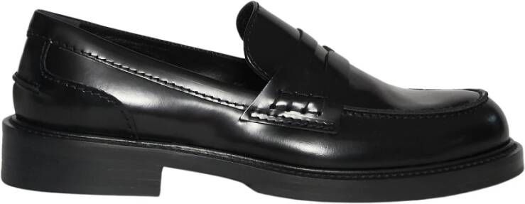 Guglielmo Rotta Zwarte Leren Mocassin 2429 Black Dames