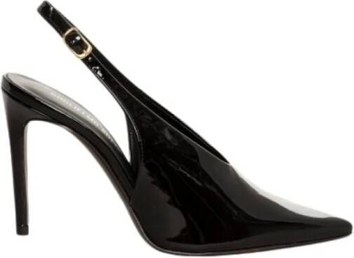 Guglielmo Rotta Zwarte Slingback Sandalen van Lakleer