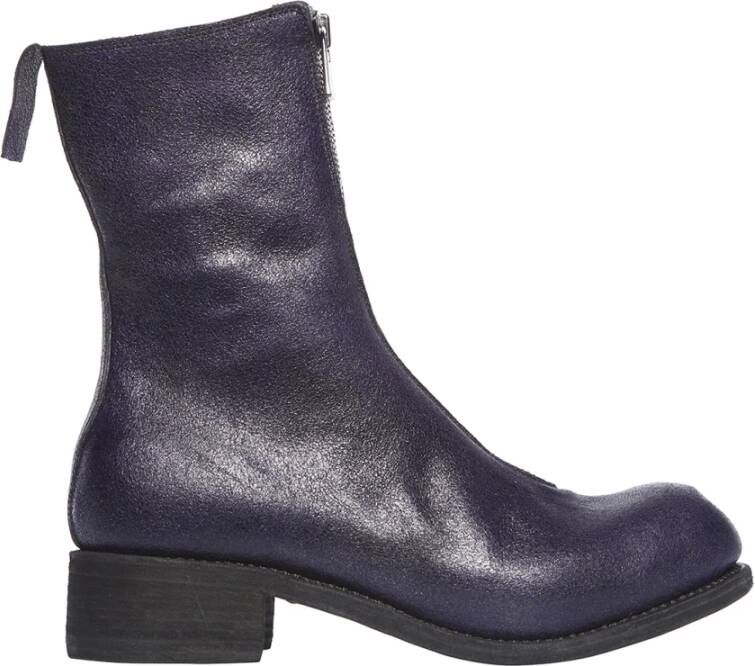 Guidi Leren laars met rits Purple Dames